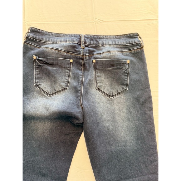 Buffalo Skinny Jeans Womens 31x27 Blue Med Wash Mid Rise Slim Denim Pants - Picture 9 of 10